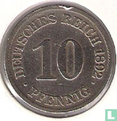 German Empire 10 pfennig 1892 (E) - Image 1