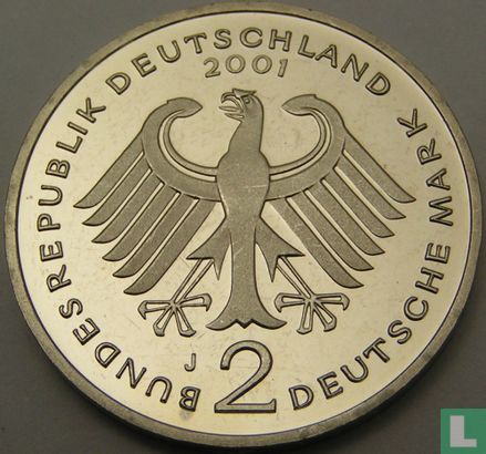 Germany 2 mark 2001 (J - Ludwig Erhard) - Image 1