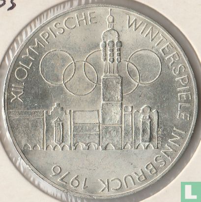 Autriche 100 schilling 1975 (bouclier) "1976 Winter Olympics in Innsbruck - Olympic rings" - Image 1