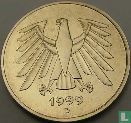 Allemagne 5 mark 1999 (D) - Image 1