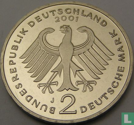 Duitsland 2 mark 2001 (J - Franz Joseph Strauss) - Afbeelding 1
