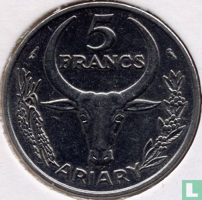 Madagascar 5 francs 1972 - Image 2
