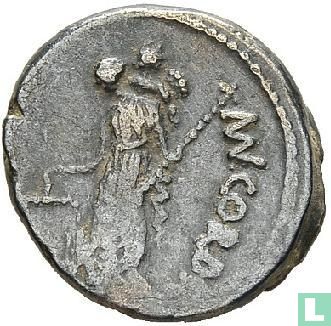 Romeinse Republiek. Mn. Cordius Rufus, AR Denarius Rome 46 v.C. - Afbeelding 2