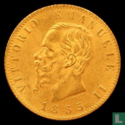 Italië 20 lire 1865 - Afbeelding 1
