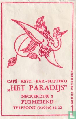Café Rest. Bar Slijterij "Het Paradijs"  - Afbeelding 1