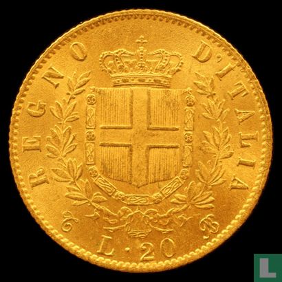 Italien 20 Lire 1865 - Bild 2