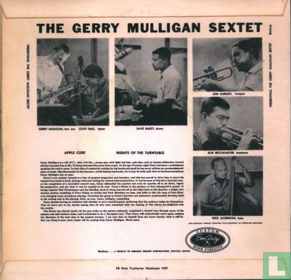 Presenting the Gerry Mulligan Sextet Vol.2 - Afbeelding 2