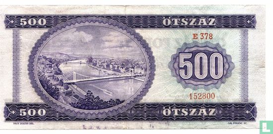 Hongrie 500 Forint 1969 - Image 2
