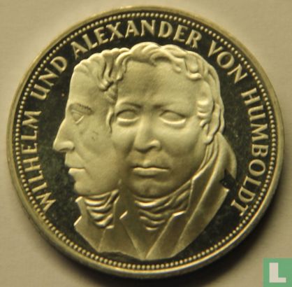 Allemagne 5 mark 1967 (BE) "Wilhelm and Alexander von Humboldt" - Image 2