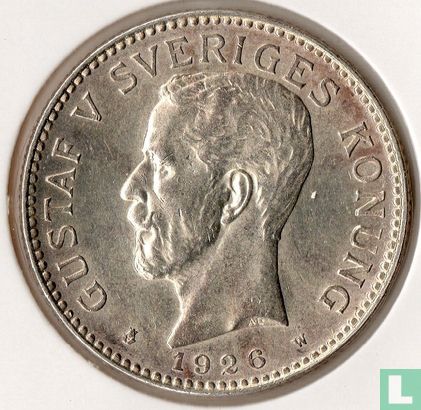 Suède 2 kronor 1926 - Image 1