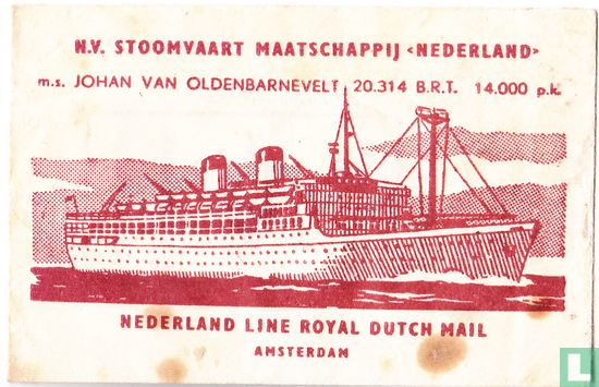 N.V. Stoomvaart Maatschappij Nederland    - Afbeelding 1