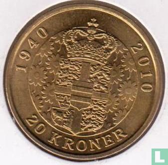 Denemarken 20 kroner 2010 "70th Anniversary of Queen Margrethe II" - Afbeelding 1