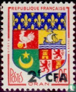 Coat of arms of Oran, with overprint