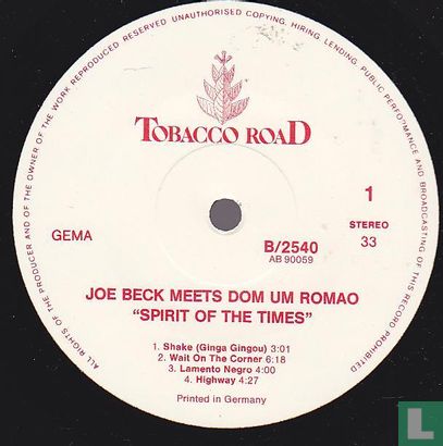 Joe Beck meets Dom Um Romao "Spirit of the times"  - Afbeelding 3