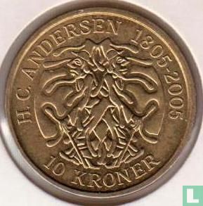 Denmark 10 kroner 2006 (aluminum-bronze) "200th anniversary Birth of Hans Christian Andersen - The shadow" - Image 2