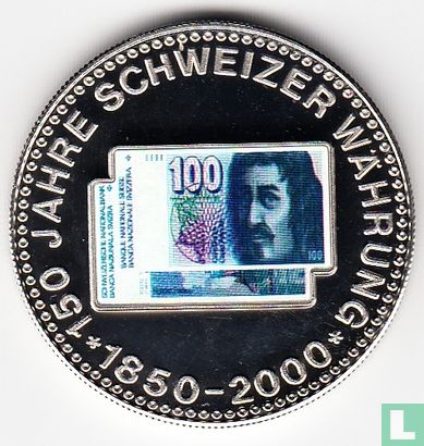 Zwitserland 100 francs "150 jaar Zwitserse Munt" - Afbeelding 1