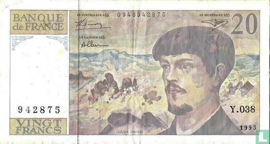 France 20 francs 1993 - Image 1