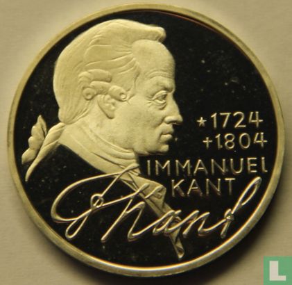 Duitsland 5 mark 1974 (PROOF) "250th anniversary Birth of Immanuel Kant" - Afbeelding 2