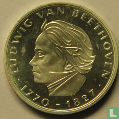 Duitsland 5 mark 1970 (PROOF) "200th anniversary Birth of Ludwig van Beethoven" - Afbeelding 2