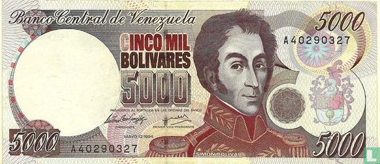 Venezuela 5,000 Bolívares 1994 - Image 1