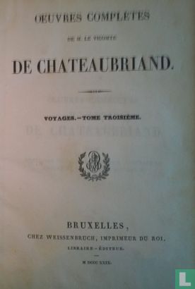 Oeuvres completes de M. Le Vicomte De Chateaubriand  - Afbeelding 3