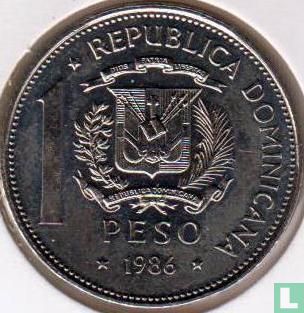Dominicaanse Republiek 1 peso 1986 "15th Central American and Caribbean Games" - Afbeelding 1