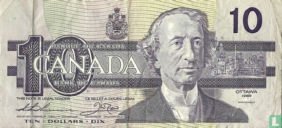 Canada 10 Dollars 1989 - Afbeelding 1