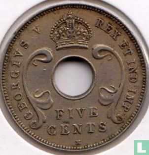 Afrique de l'Est 5 cents 1913 - Image 2