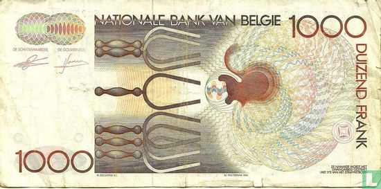 Belgique 1000 Francs ND - Image 2
