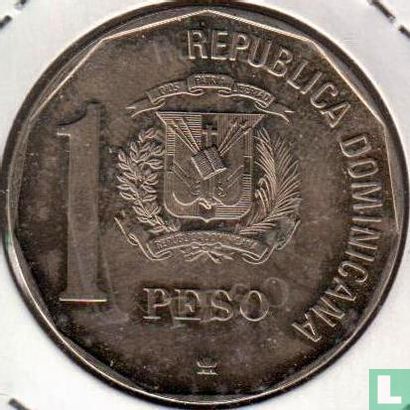 Dominican Republic 1 peso 1990 "500th anniversary Discovery and evangelization of America" - Image 2