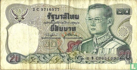 Thaïlande 20 Baht 1981 (P88a17) - Image 1