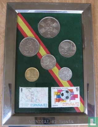 Spanien KMS 1982 (mit Briefmarken) "Football World Cup in Spain" - Bild 1