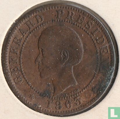 Haïti 10 centimes 1863 - Image 1