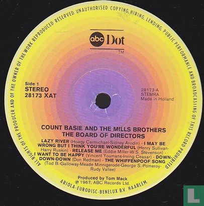  Count Basie & The Mills Brothers/The Board of Directors  - Afbeelding 3