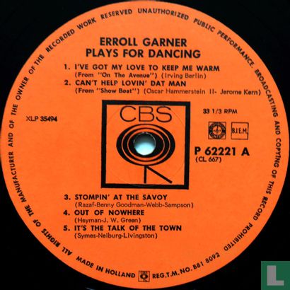 Erroll Garner Plays For Dancing - Afbeelding 3