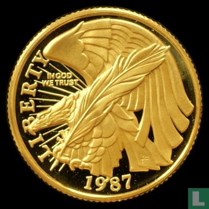 États-Unis 5 dollars 1987 (BE) "Bicentennial of United States constitution" - Image 1