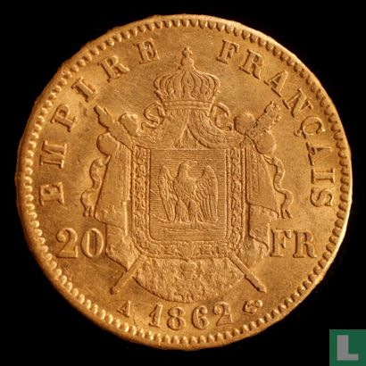 Frankrijk 20 francs 1862 (A) - Afbeelding 1