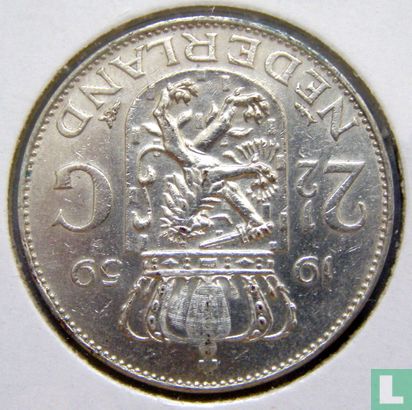 Nederland 2½ gulden 1959 met Poolse klop - Bild 2