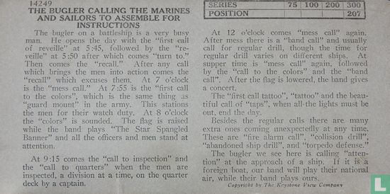 The bugler valling the marines and sailors to assemble for instructions - Bild 3