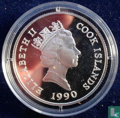 Cook Islands 10 dollars 1990 (PROOF) "500 Years of America - Columbus" - Image 1