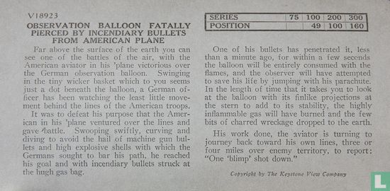 Observation balloon fatally pierced by incendiary bullets from American plane - Bild 3