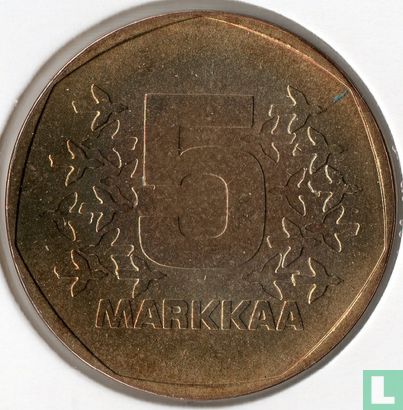 Finlande 5 markkaa 1974 - Image 2