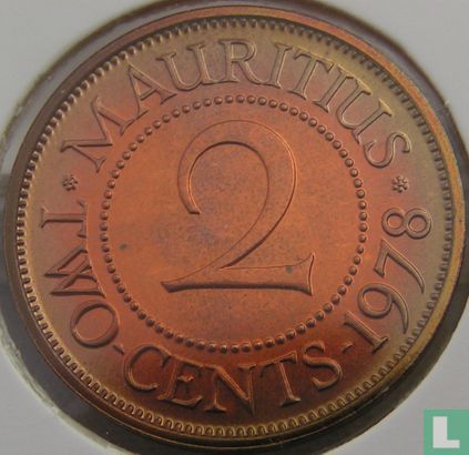 Mauritius 2 cents 1978 (PROOF) - Image 1
