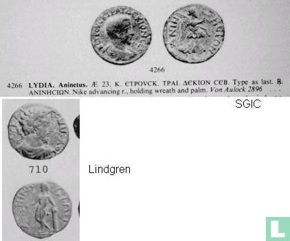 Romeinse Rijk, AE 24, 251 AD, Herennius Etruscus, Aninetus, Lydia - Afbeelding 3