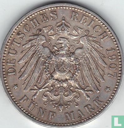 Saxonia-Albertine 5 mark 1907 - Image 1