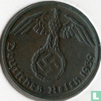 Duitse Rijk 1 reichspfennig 1939 (G) - Afbeelding 1
