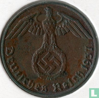 Empire allemand 1 reichspfennig 1937 (E) - Image 1