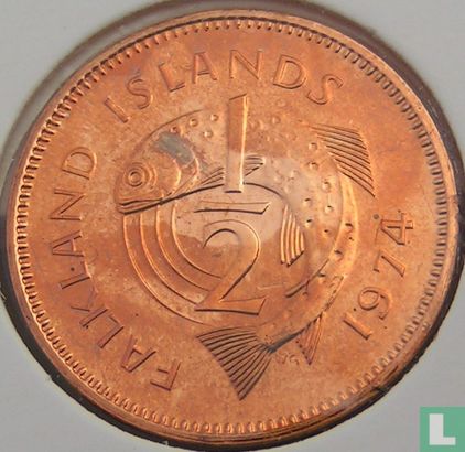Îles Falkland ½ penny 1974 - Image 1