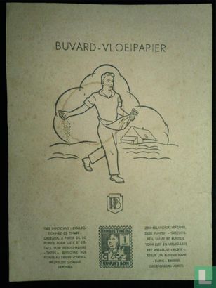 Buvard - Vloeipapier (met Kuifje punt) - Afbeelding 1