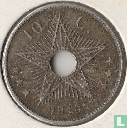 Belgisch-Congo 10 centimes 1910 - Afbeelding 1